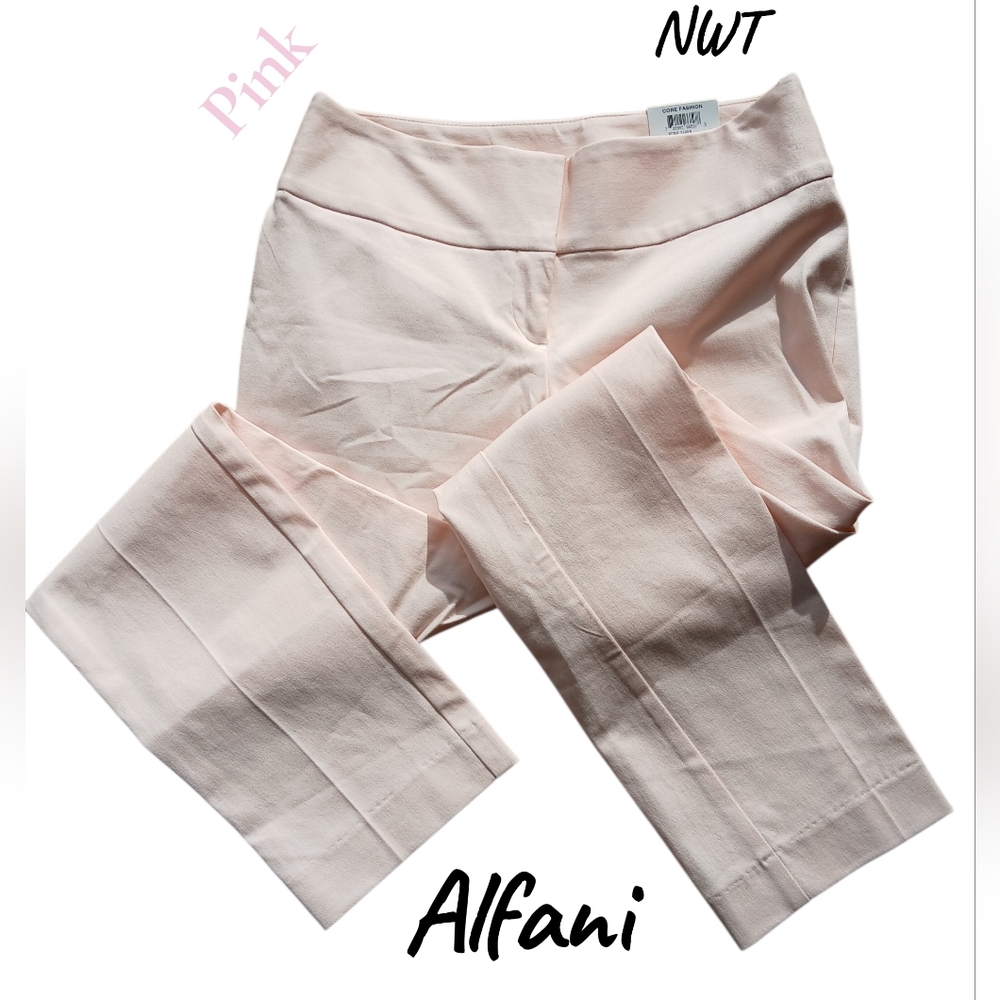 Alfani Women's Size 2 Blush Pink Tummy Control Slim Leg Trousers